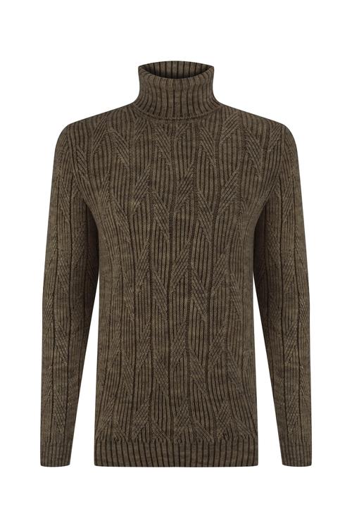  BALIKÇI YAKA ÖRGÜLÜ KAZAK