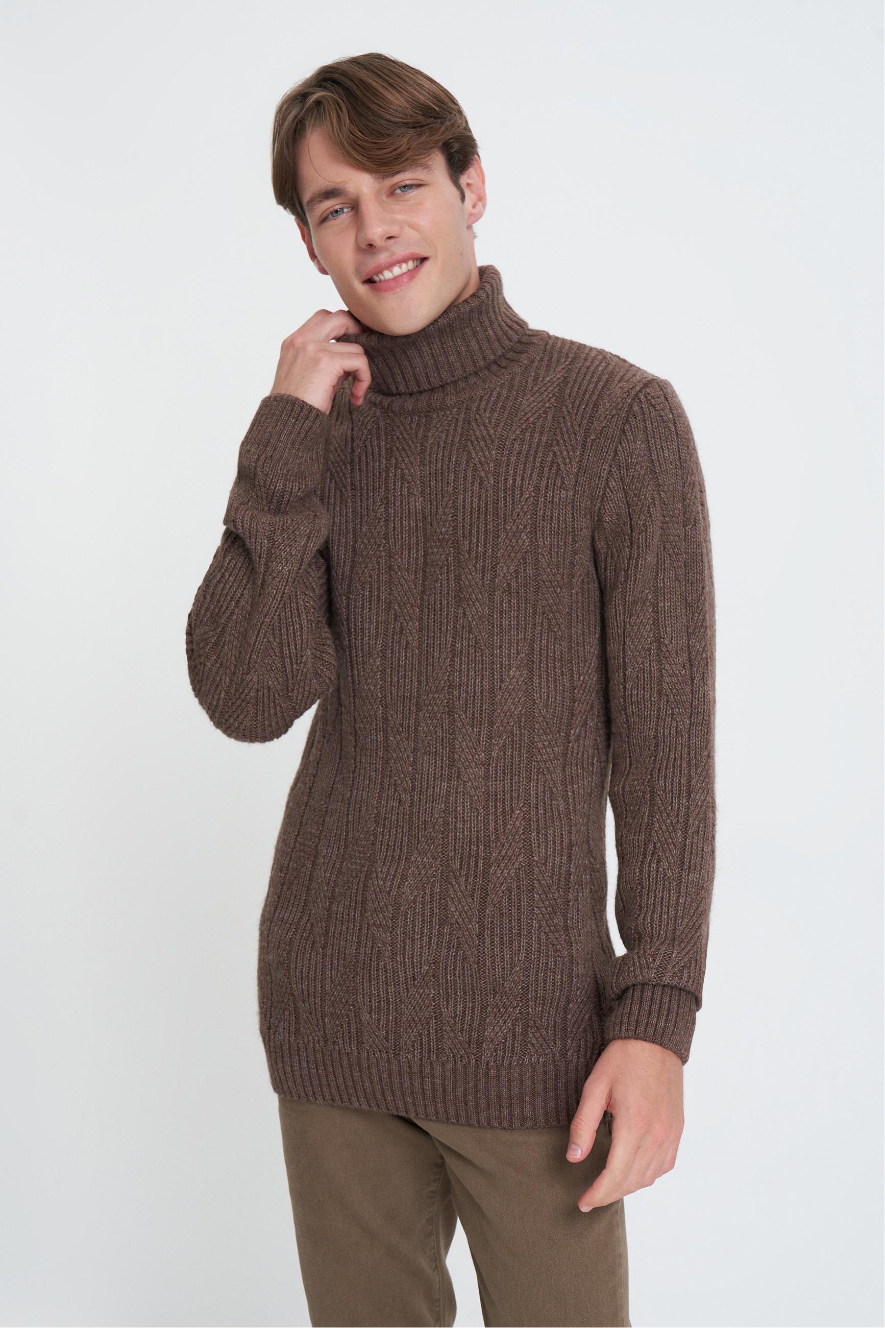 BALIKÇI YAKA ÖRGÜLÜ KAZAK