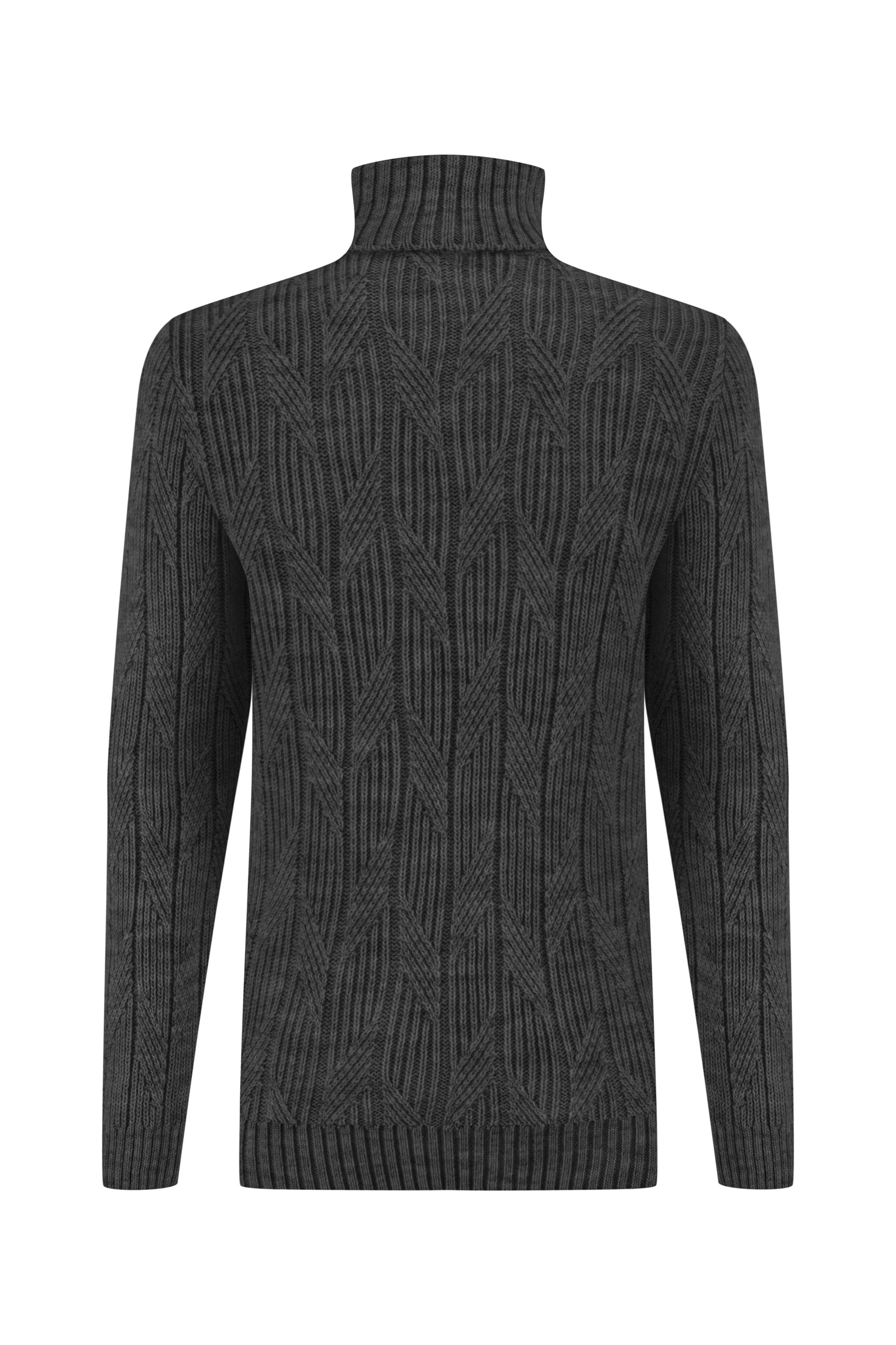 BALIKÇI YAKA ÖRGÜLÜ KAZAK