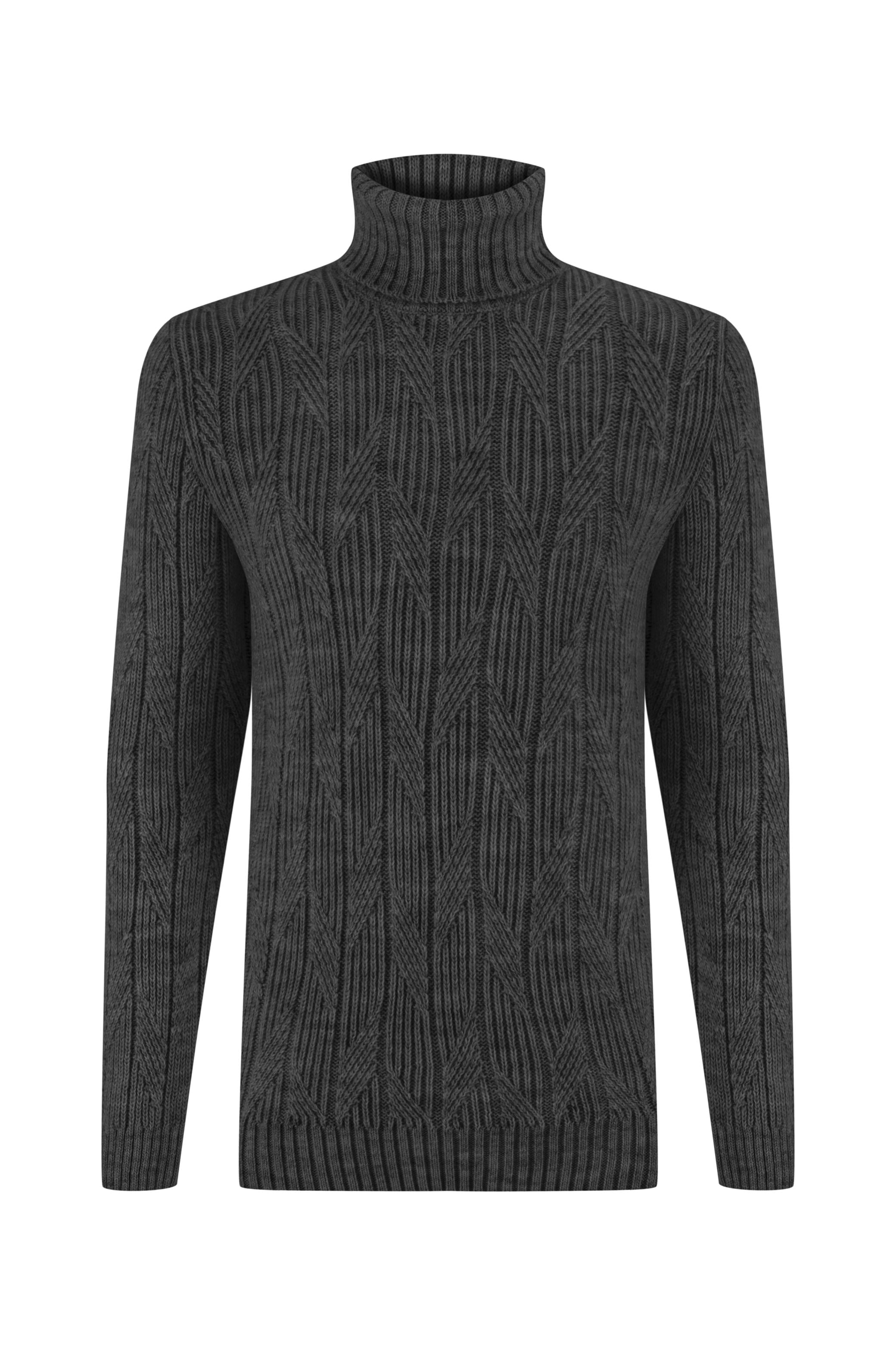 BALIKÇI YAKA ÖRGÜLÜ KAZAK