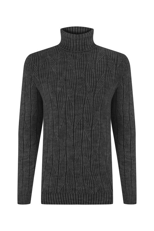  BALIKÇI YAKA ÖRGÜLÜ KAZAK