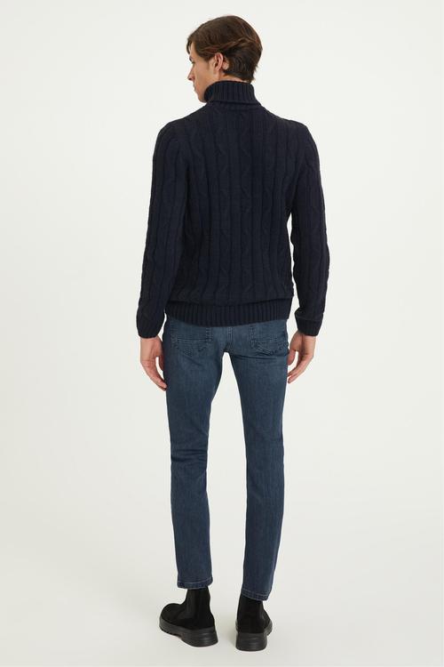  BALIKÇI YAKA SAÇ ÖRGÜ KAZAK