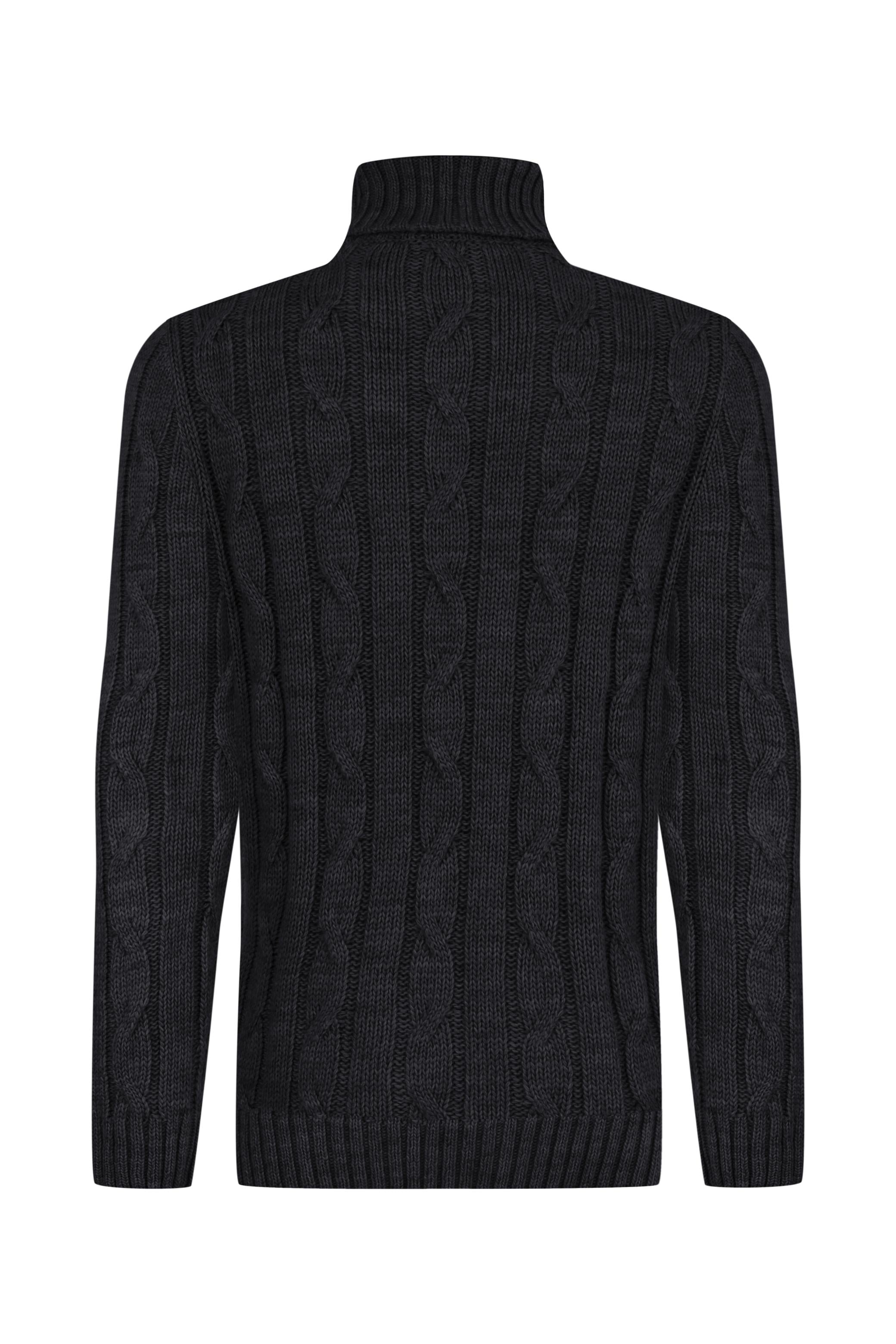 BALIKÇI YAKA SAÇ ÖRGÜ KAZAK