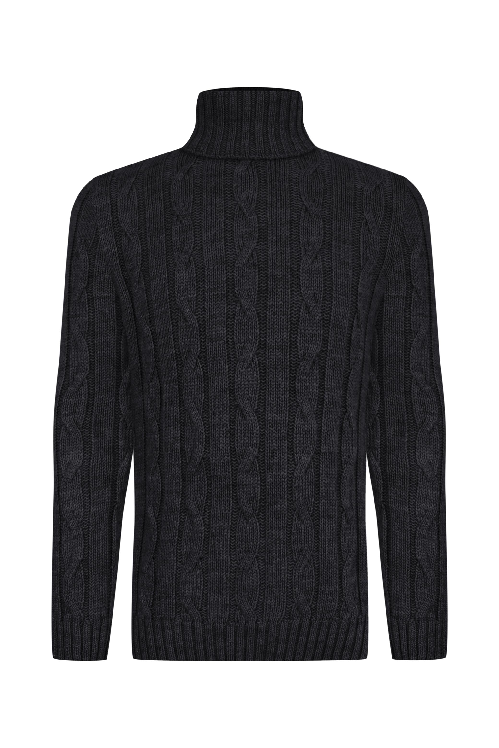 BALIKÇI YAKA SAÇ ÖRGÜ KAZAK