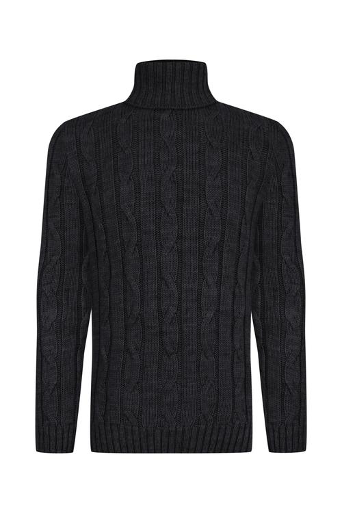  BALIKÇI YAKA SAÇ ÖRGÜ KAZAK