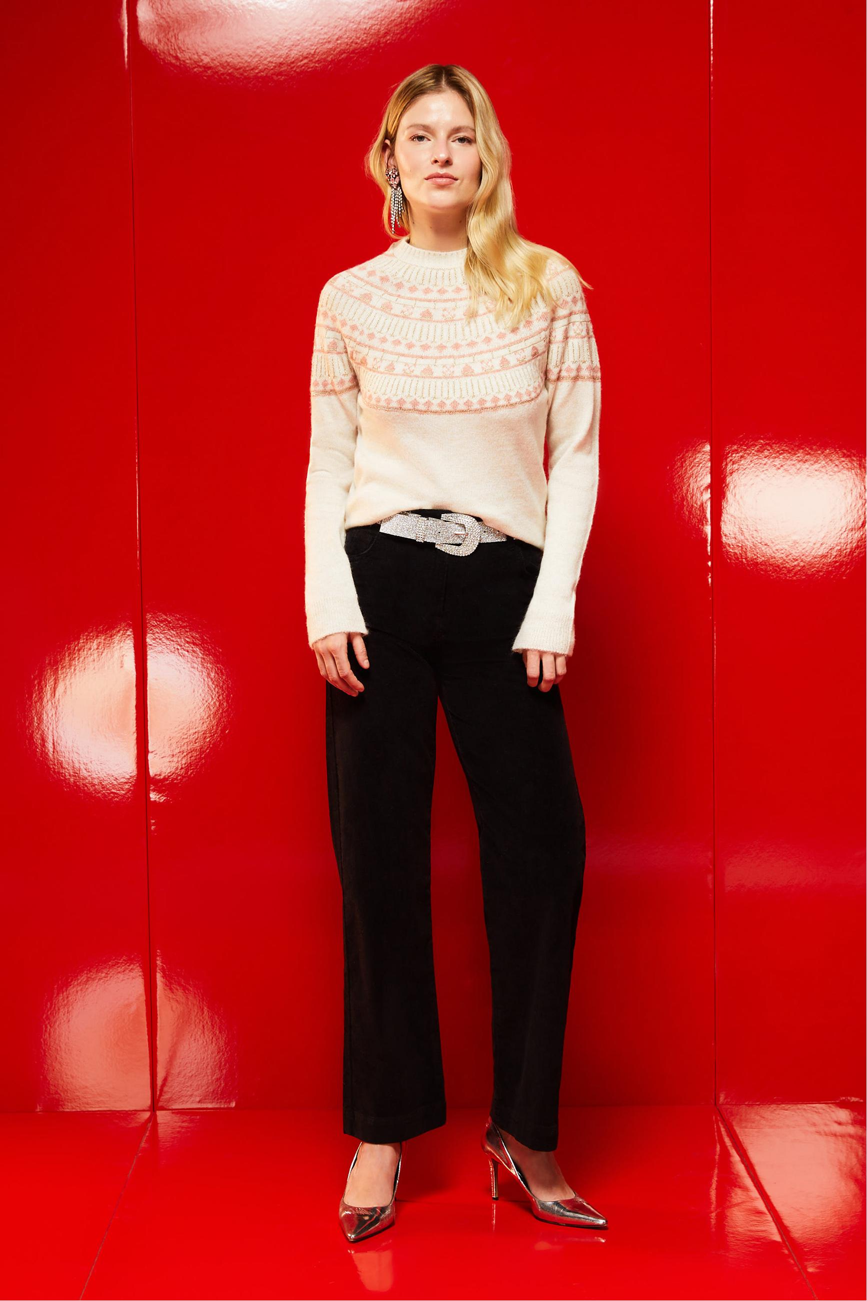 GENİŞ PAÇA KADİFE DOKULU PANTOLON