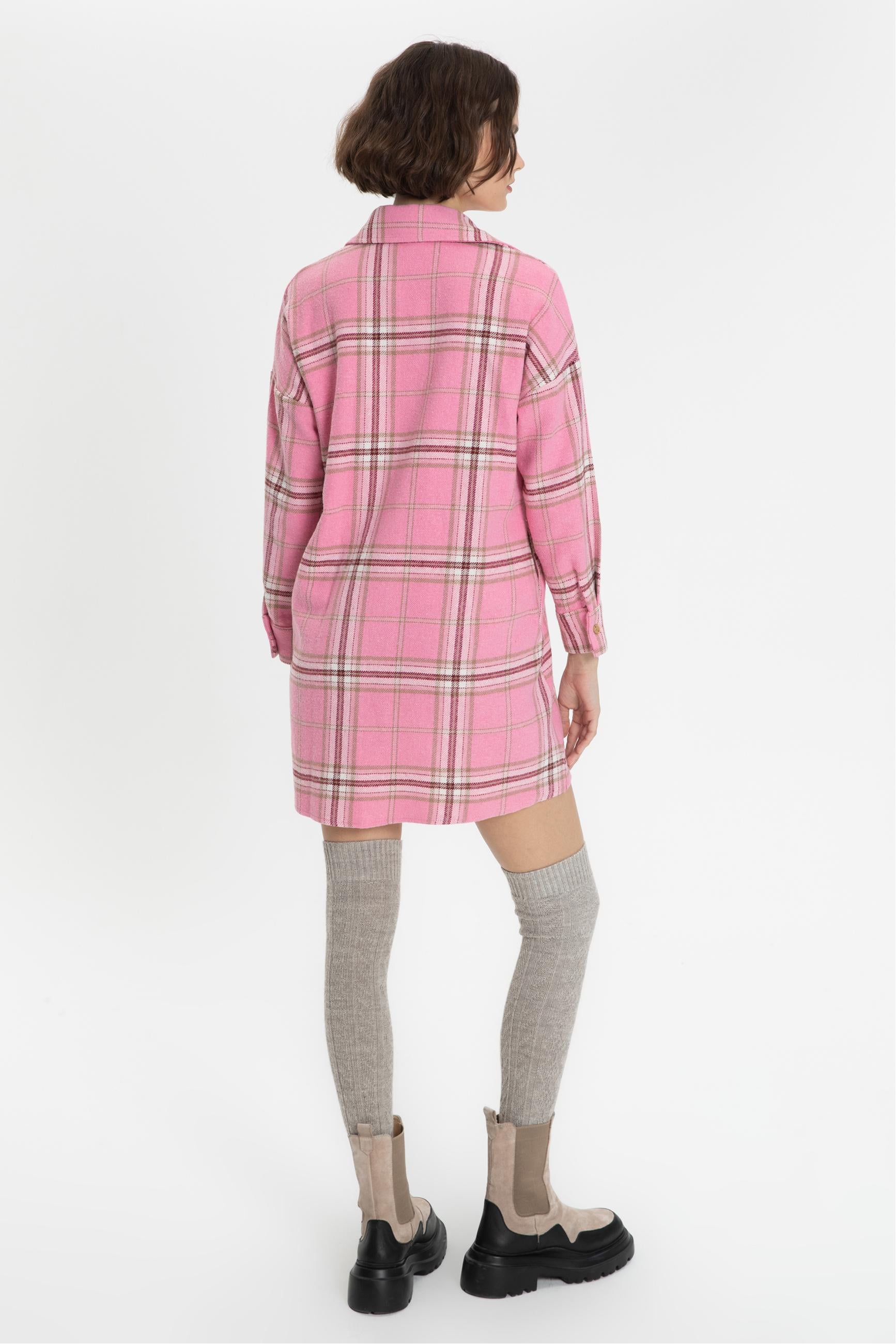 EKOSELİ MİNİ GÖMLEK ELBİSE