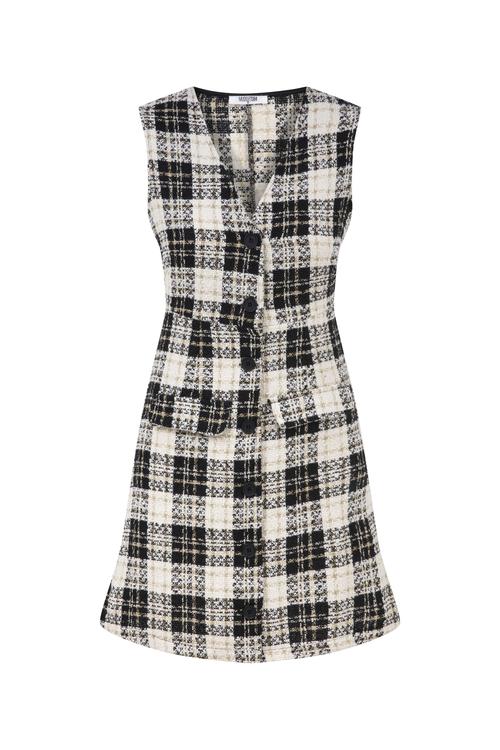  EKOSELİ KOLSUZ MİNİ ELBİSE