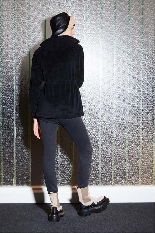  KAPÜŞONLU PELÜŞ SWEATSHIRT