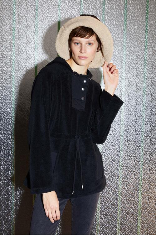  KAPÜŞONLU PELÜŞ SWEATSHIRT