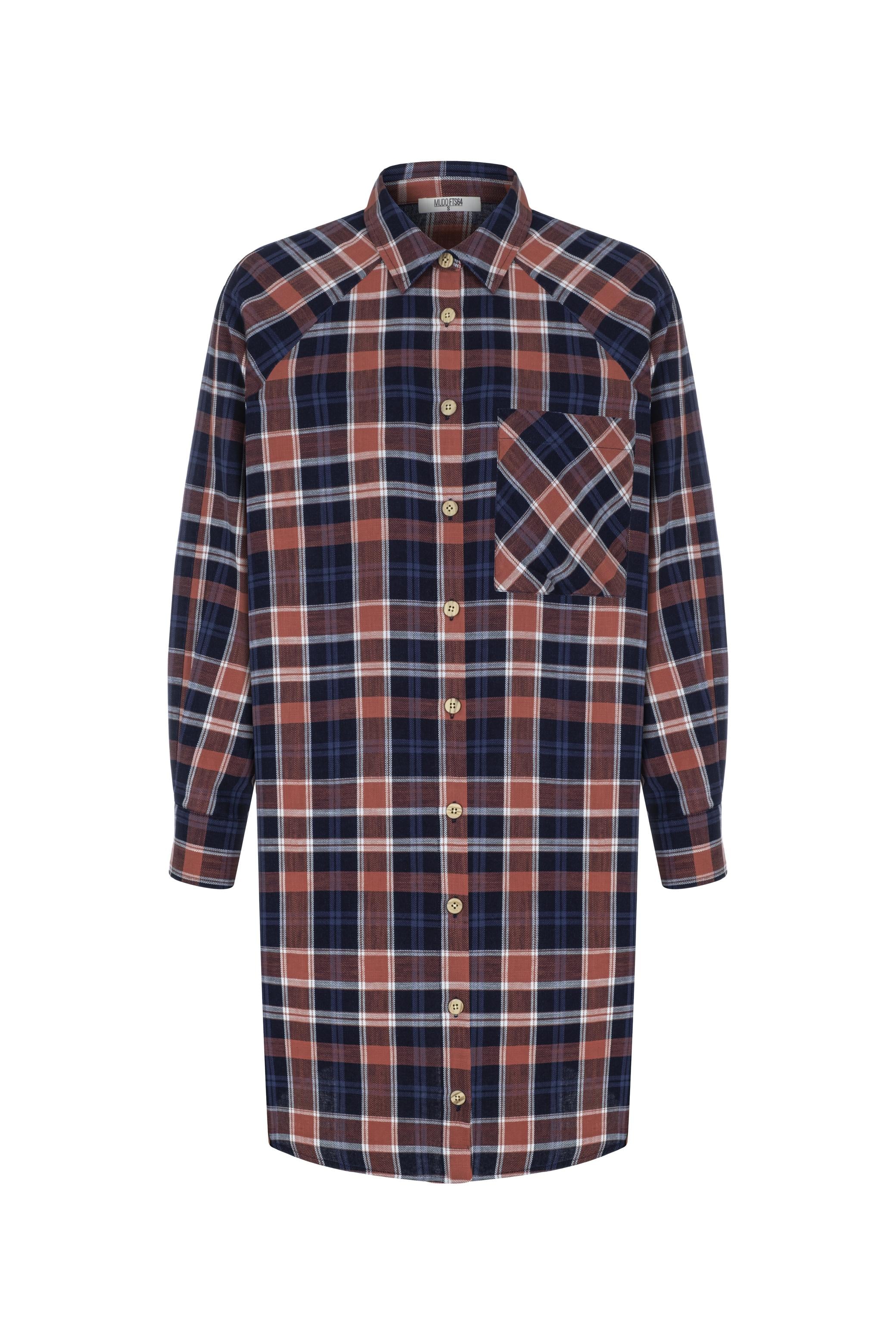 EKOSELİ MİNİ GÖMLEK ELBİSE