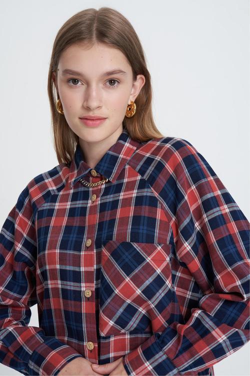 EKOSELİ MİNİ GÖMLEK ELBİSE