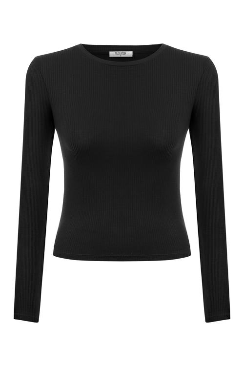  BİSİKLET YAKA UZUN KOLLU BLUZ