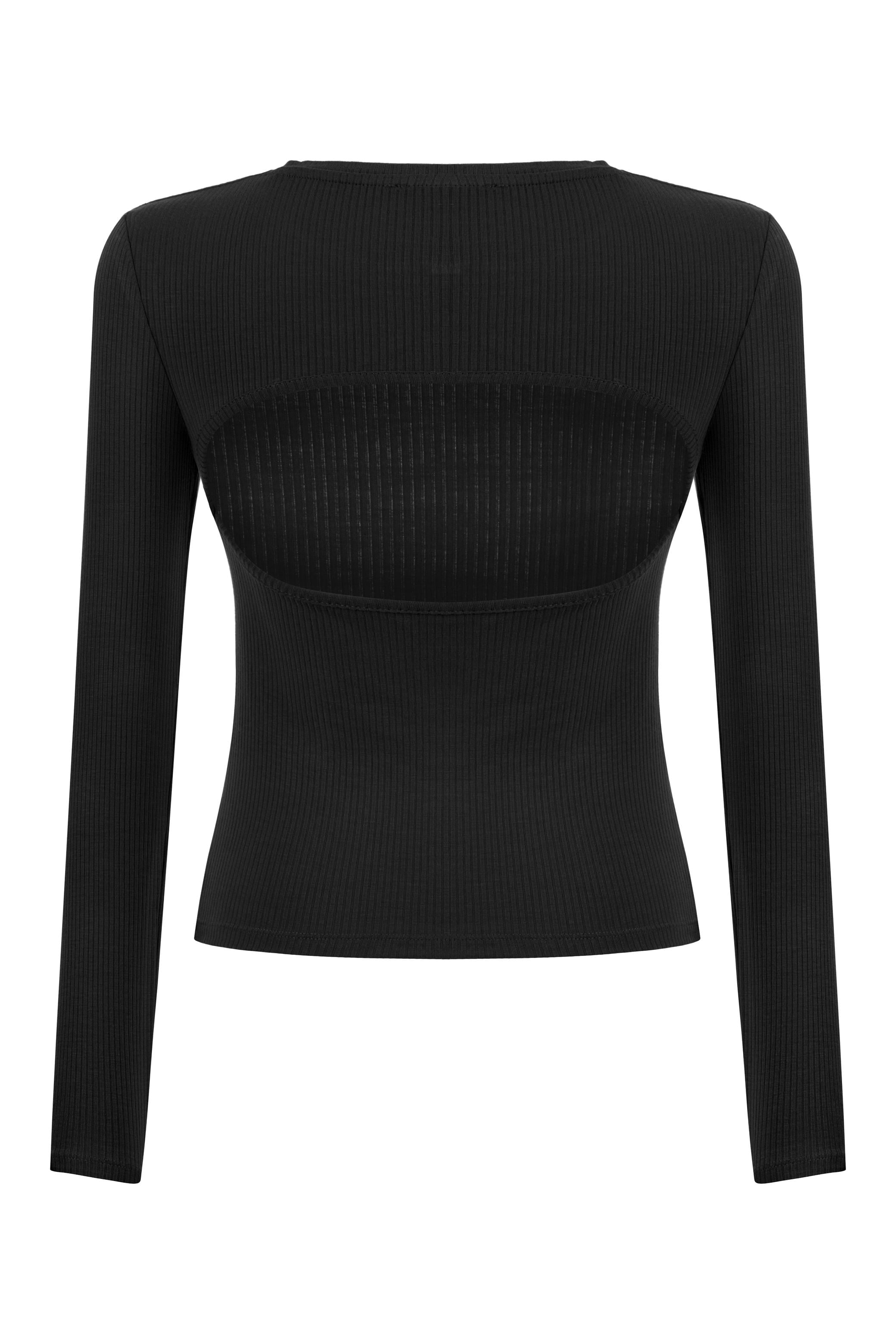 BİSİKLET YAKA UZUN KOLLU BLUZ