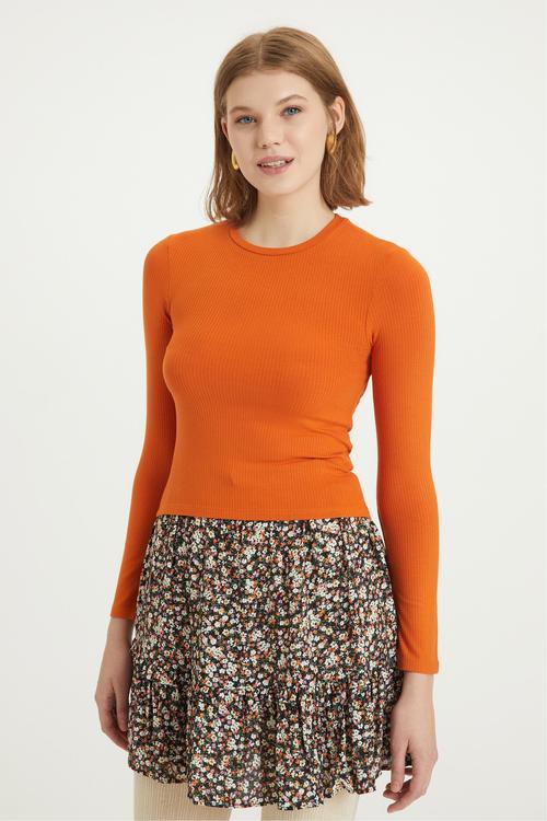  BİSİKLET YAKA UZUN KOLLU BLUZ