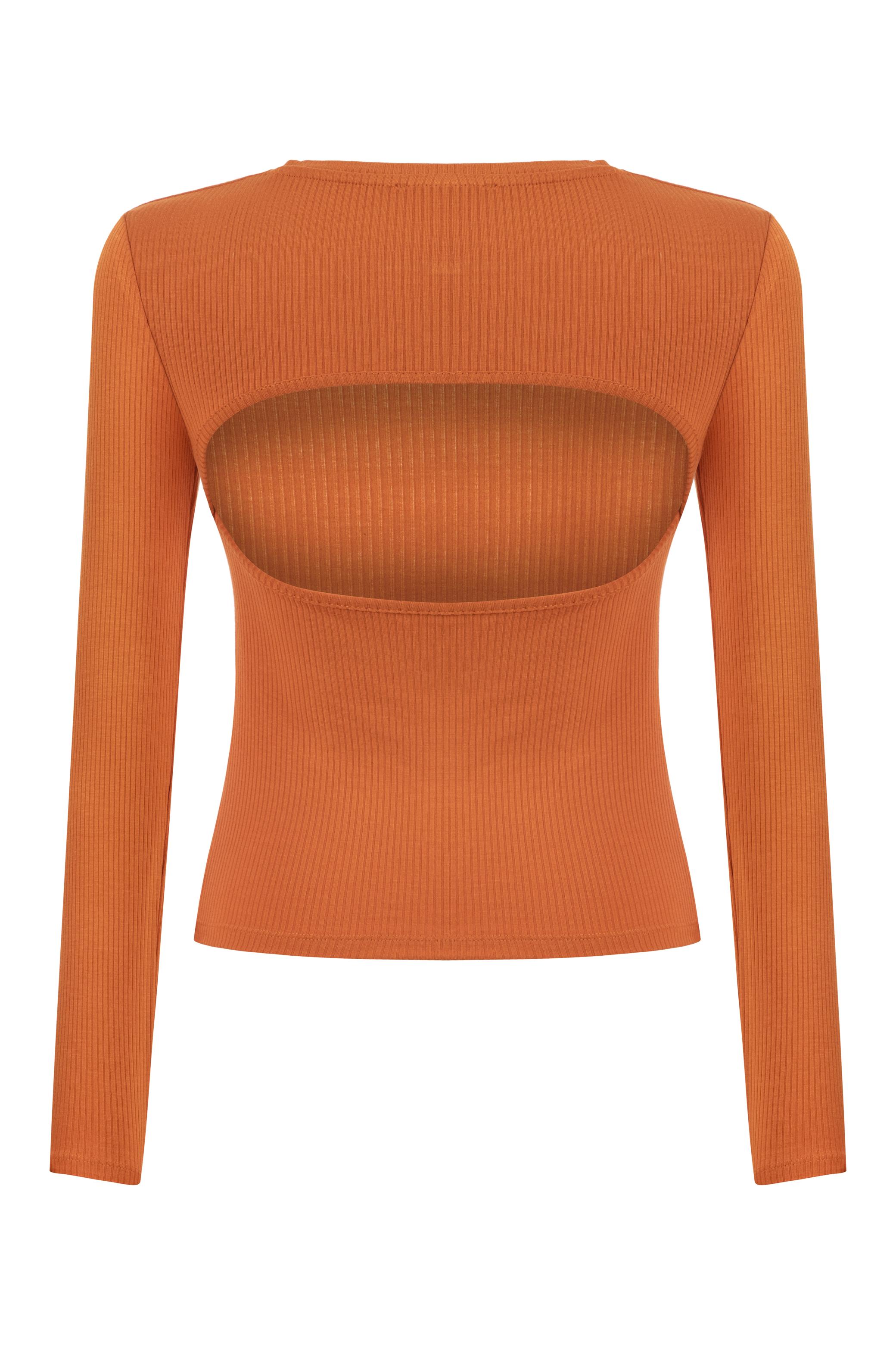 BİSİKLET YAKA UZUN KOLLU BLUZ