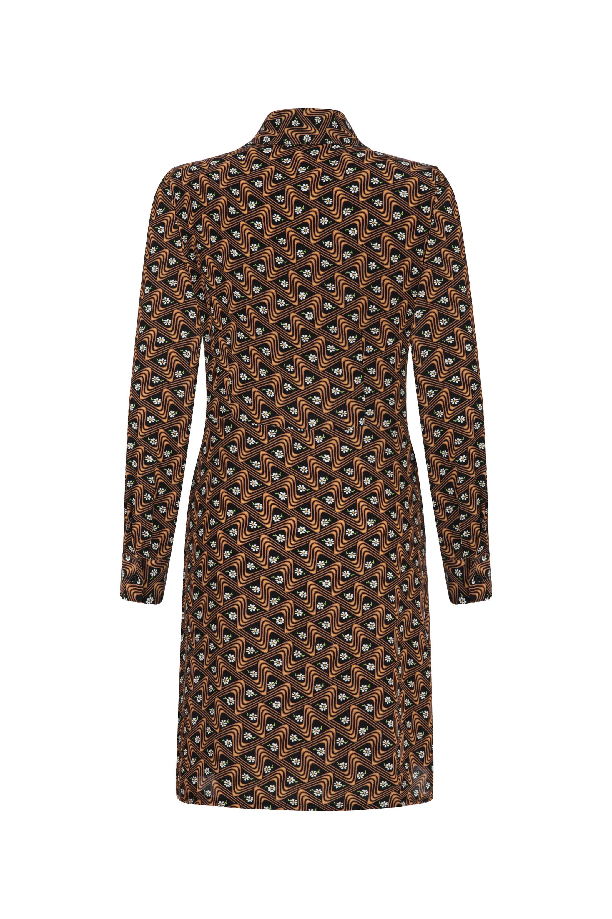 DESENLİ UZUN KOLLU MİNİ GÖMLEK ELBİSE