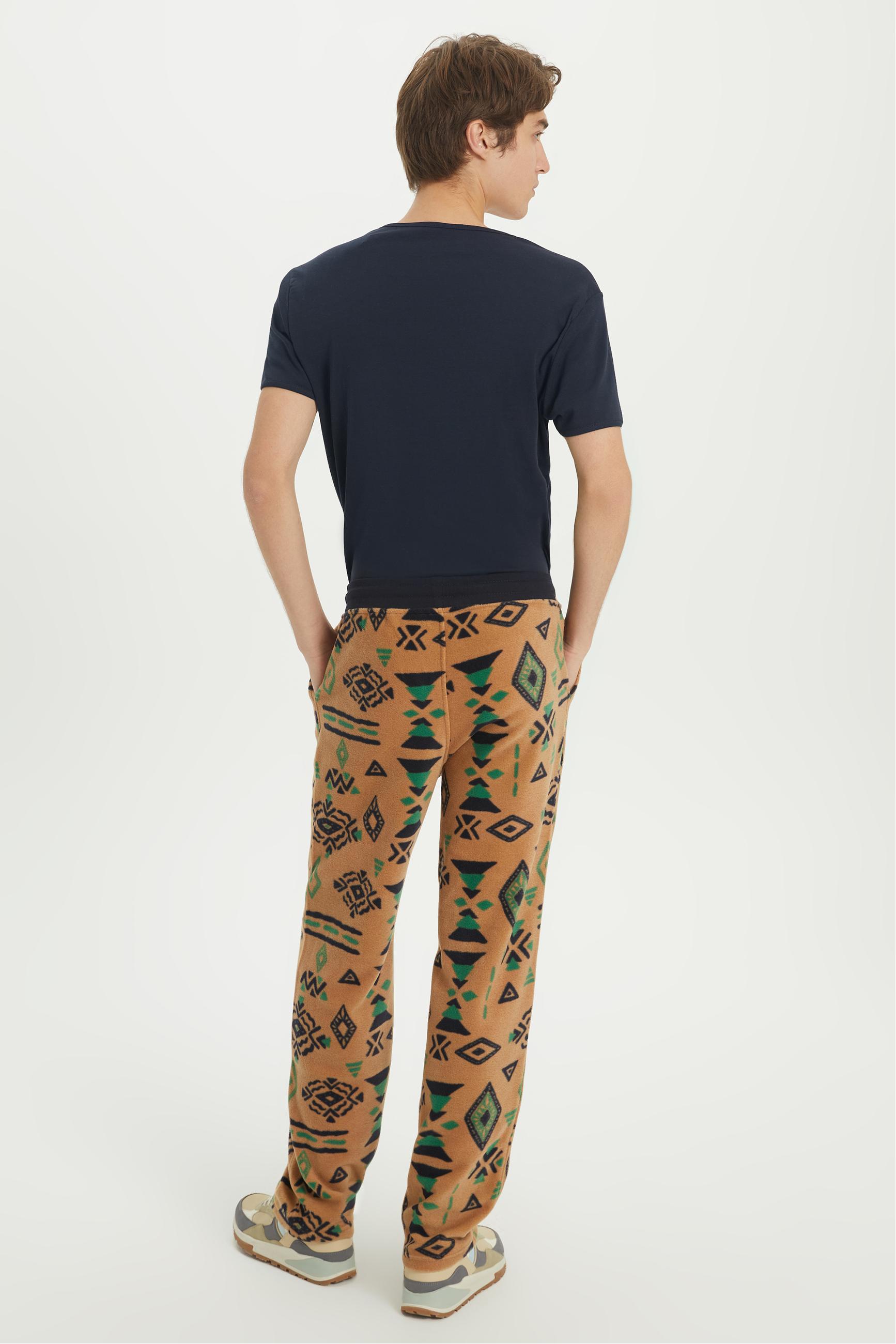 RAHAT KESİM DESENLİ POLAR PİJAMA ALTI