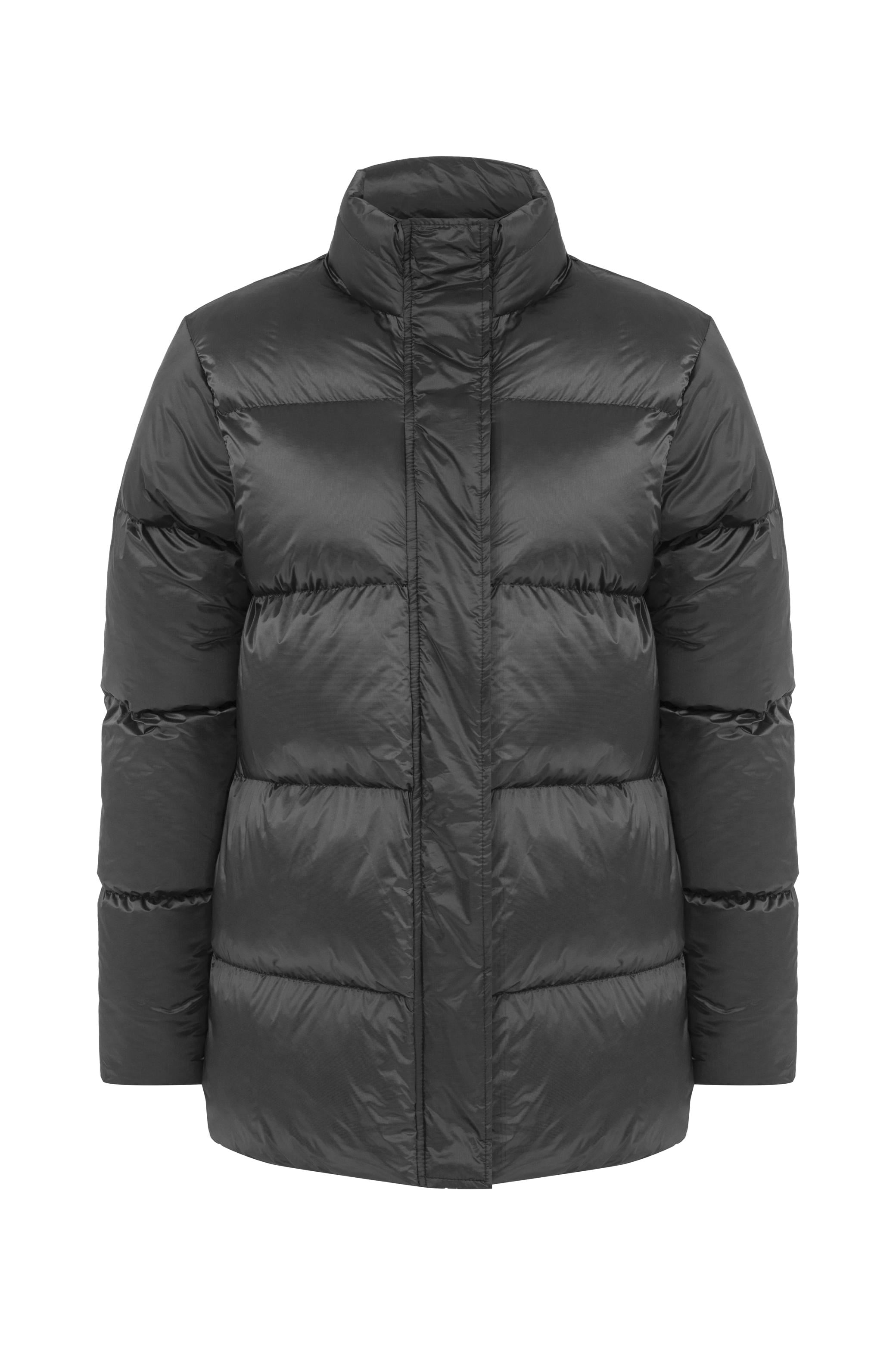 DİK YAKA KAPİTONE MONT