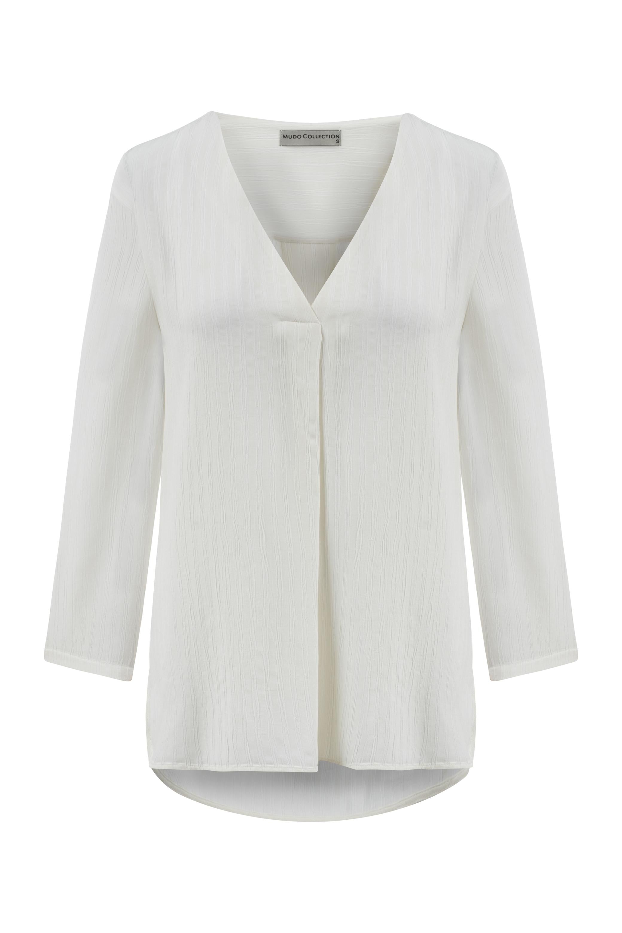 ÇİZGİLİ V YAKA BLUZ