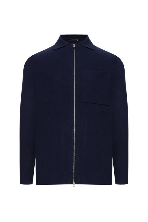 POLO YAKA CEPLİ FERMUARLI KAZAK