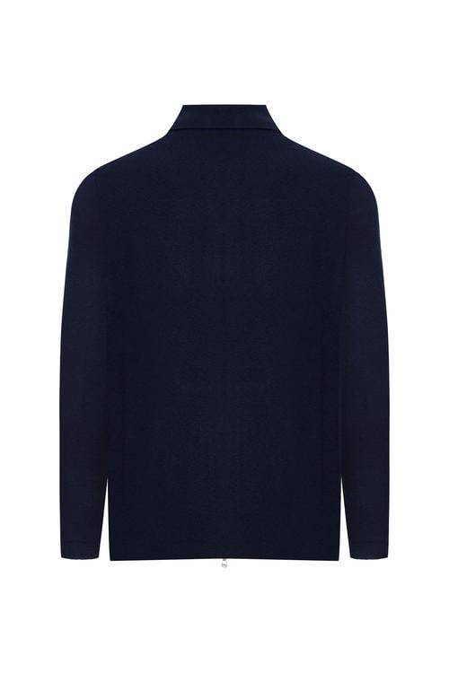  POLO YAKA CEPLİ FERMUARLI KAZAK