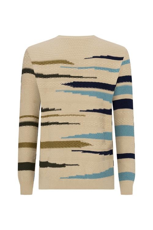  DESENLİ JAKARLI LOOSE FIT KAZAK