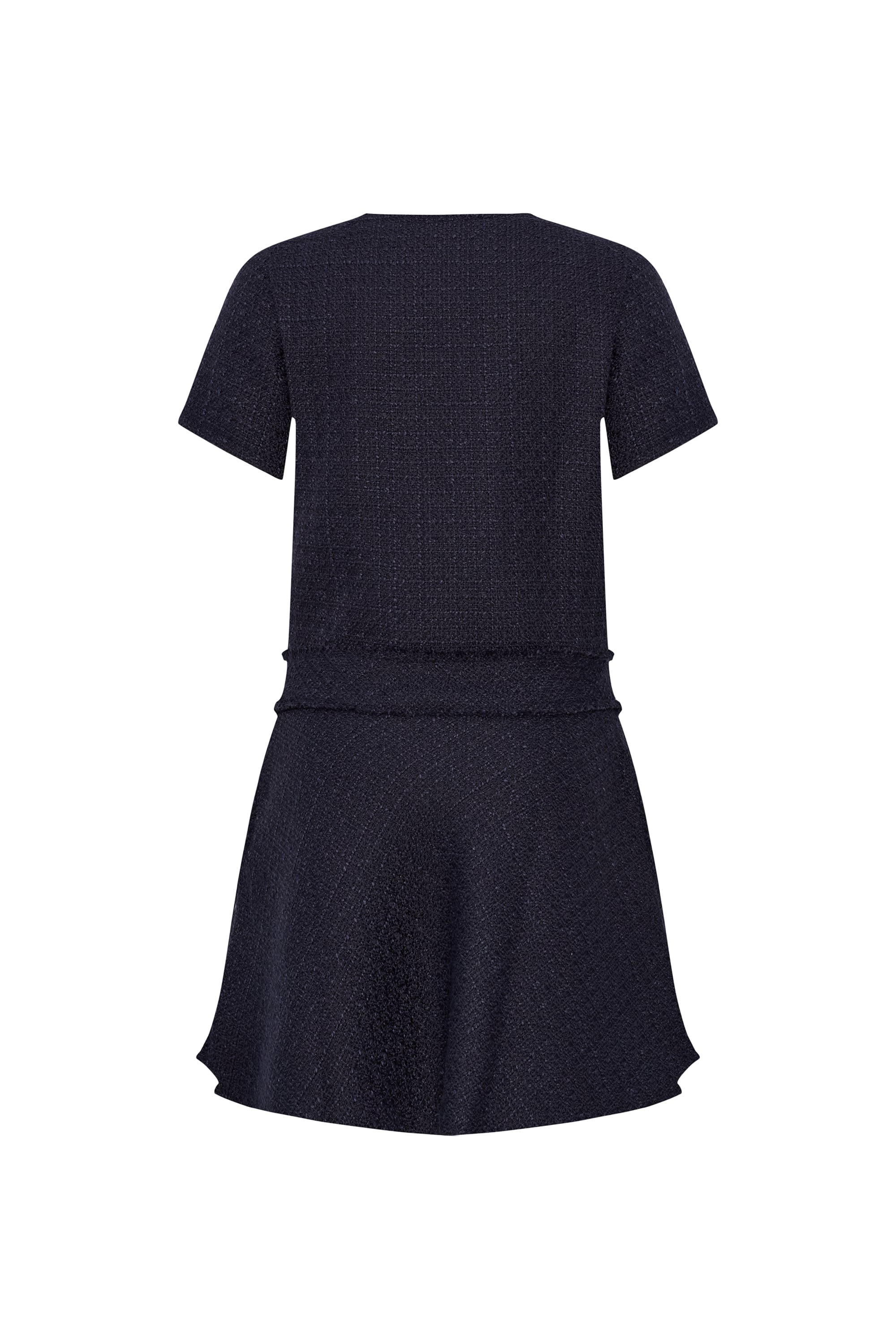 CEKET GÖRÜNÜMLÜ KISA KOLLU MİNİ ELBİSE