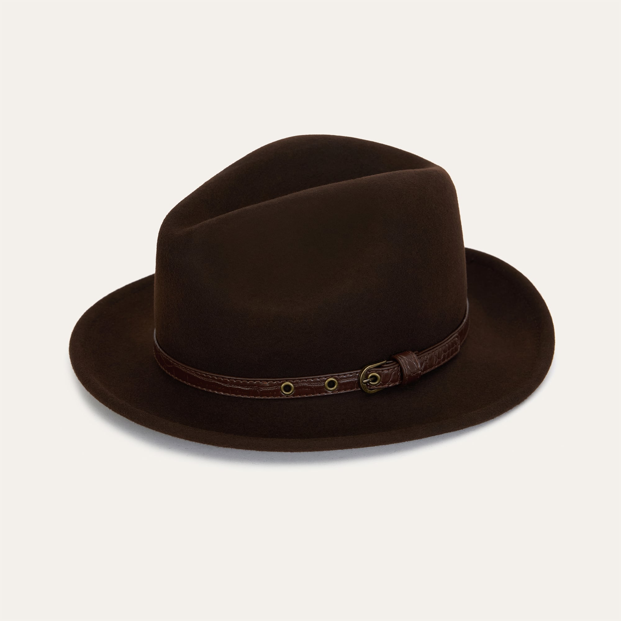 KEMER DETAYLI YÜN FÖTR ŞAPKA