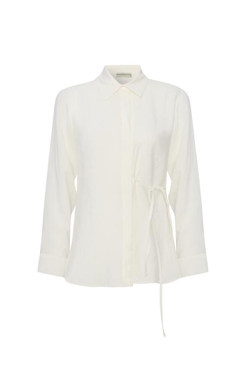  BAĞLAMA DETAYLI MODAL GÖMLEK