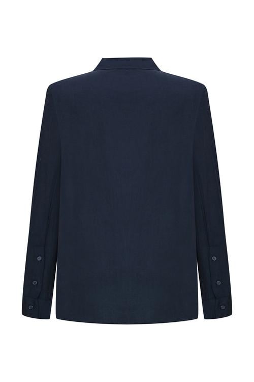  BAĞLAMA DETAYLI MODAL GÖMLEK