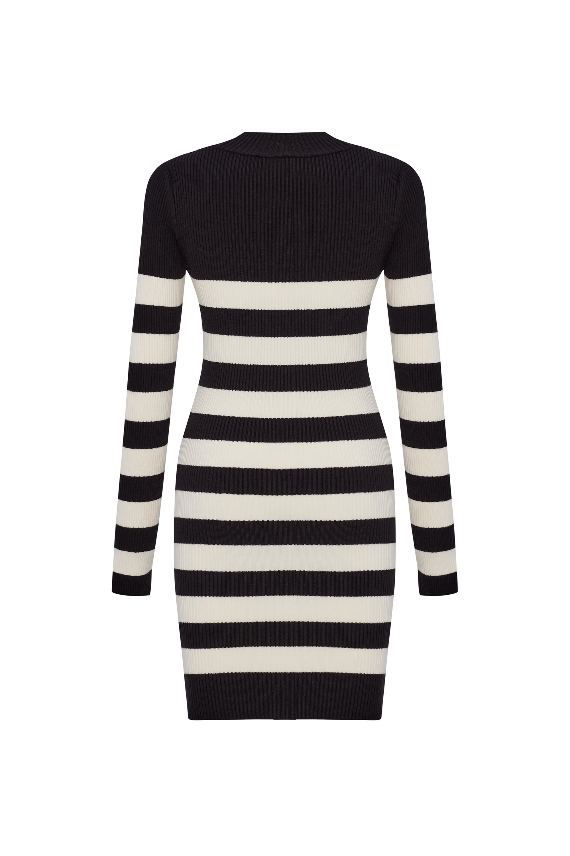 ÇİZGİLİ MİNİ TRİKO ELBİSE