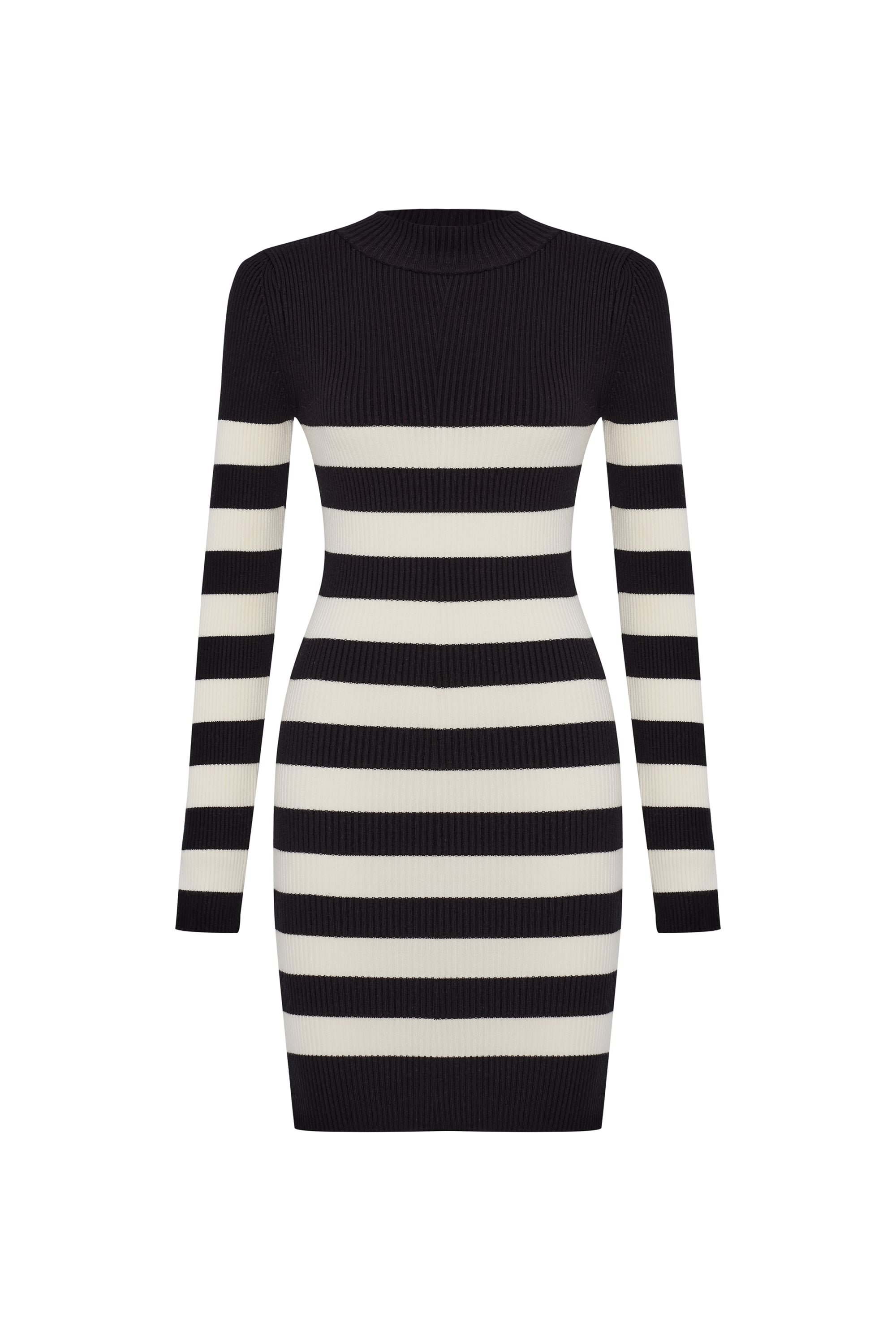 ÇİZGİLİ MİNİ TRİKO ELBİSE