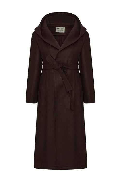  KAPÜŞONLU KUŞAKLI UZUN KAŞE KABAN