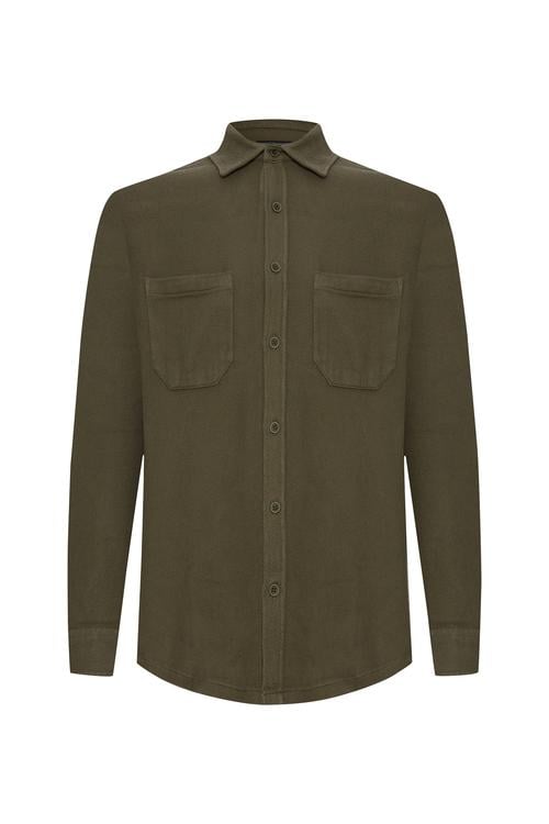 COMFORT FIT ÇİFT CEPLİ UZUN KOLLU GÖMLEK