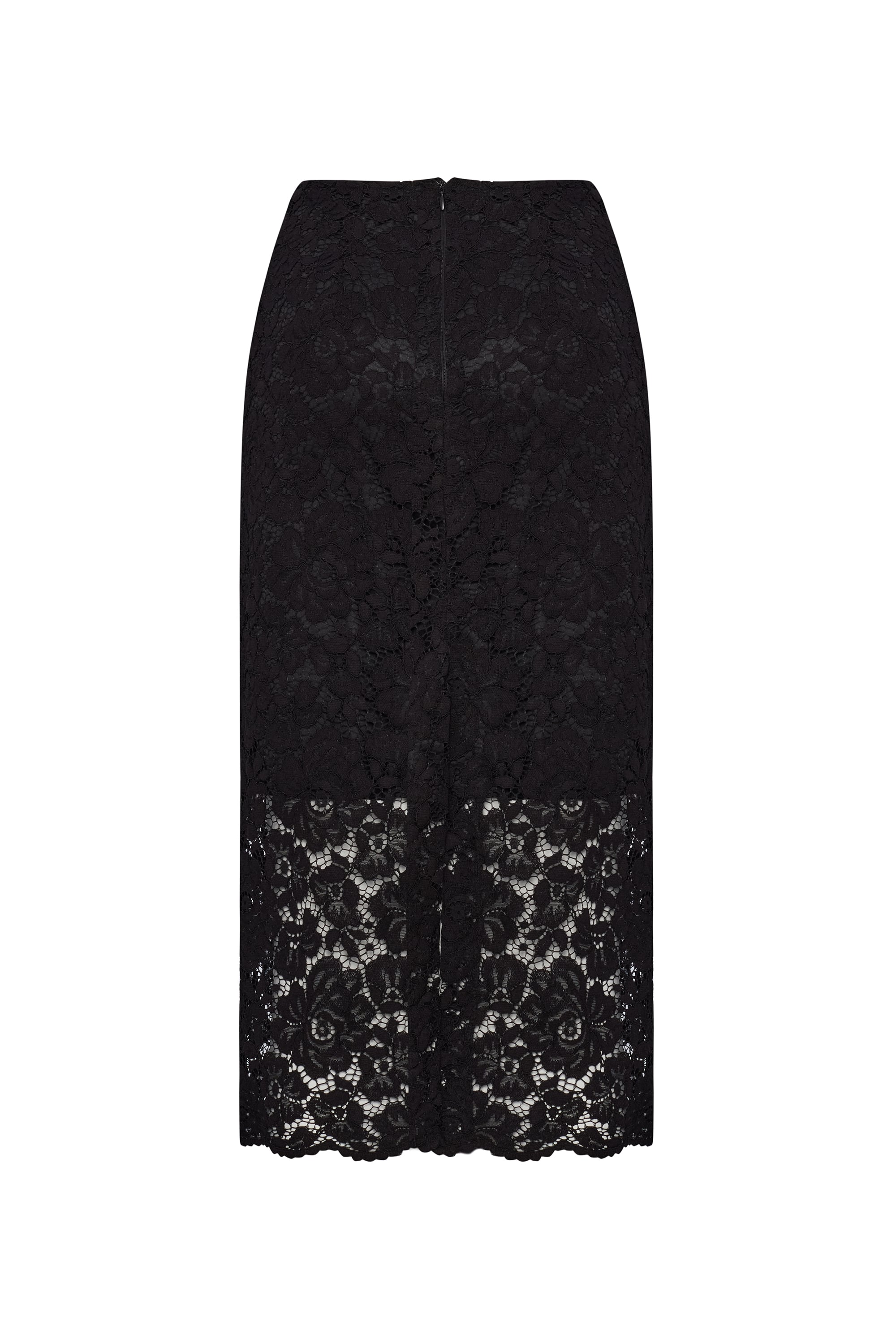 DANTEL NAKIŞLI MİDİ ETEK