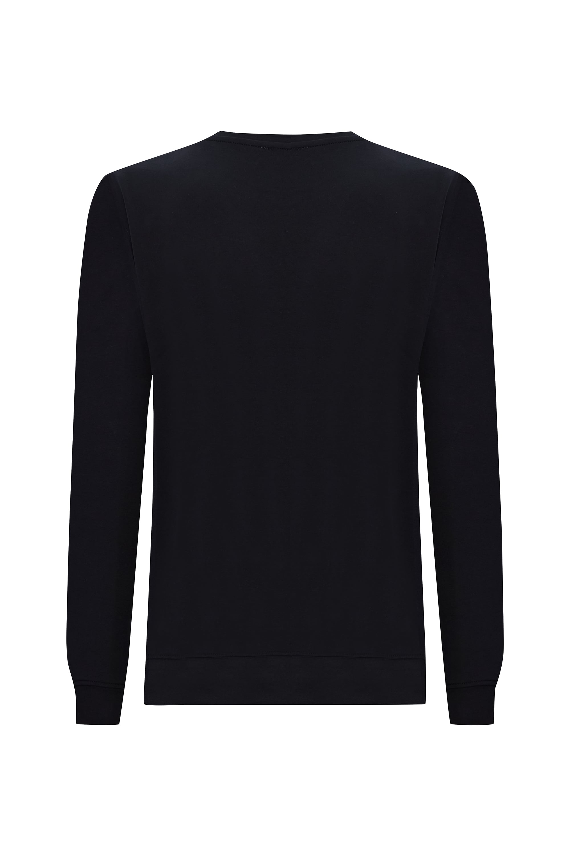 MODAL KARIŞIMLI BİSİKLET YAKA UZUN KOLLU T-SHIRT