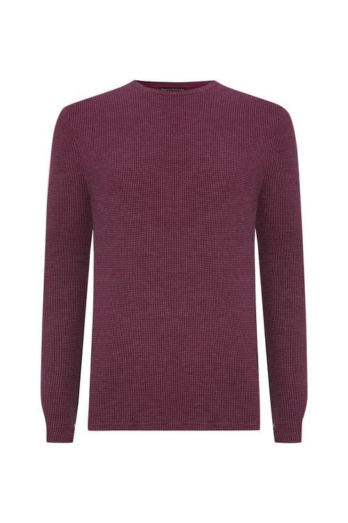 DOKULU BİSİKLET YAKA SWEATSHIRT