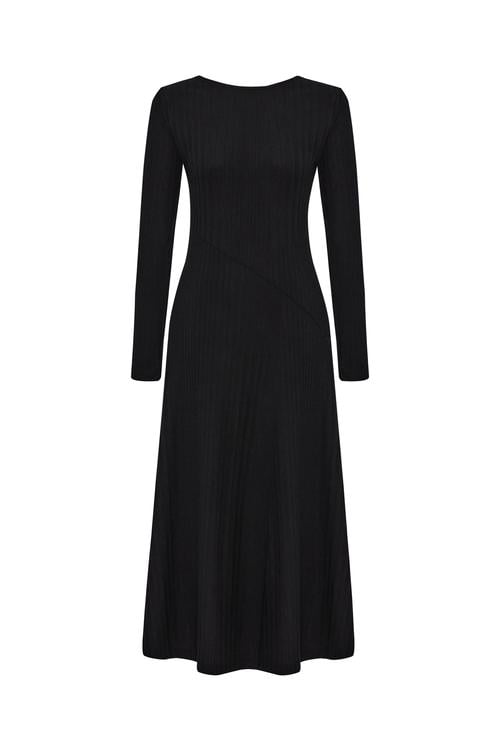 FİTİLLİ KLOŞ MİDİ ELBİSE