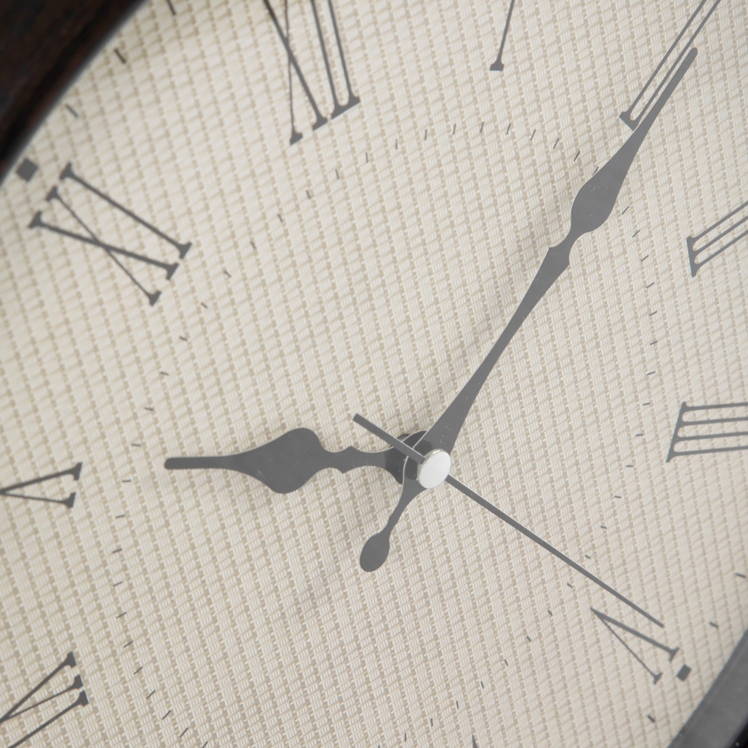 WICKER DUVAR SAATİ KAHVERENGİ 33CM