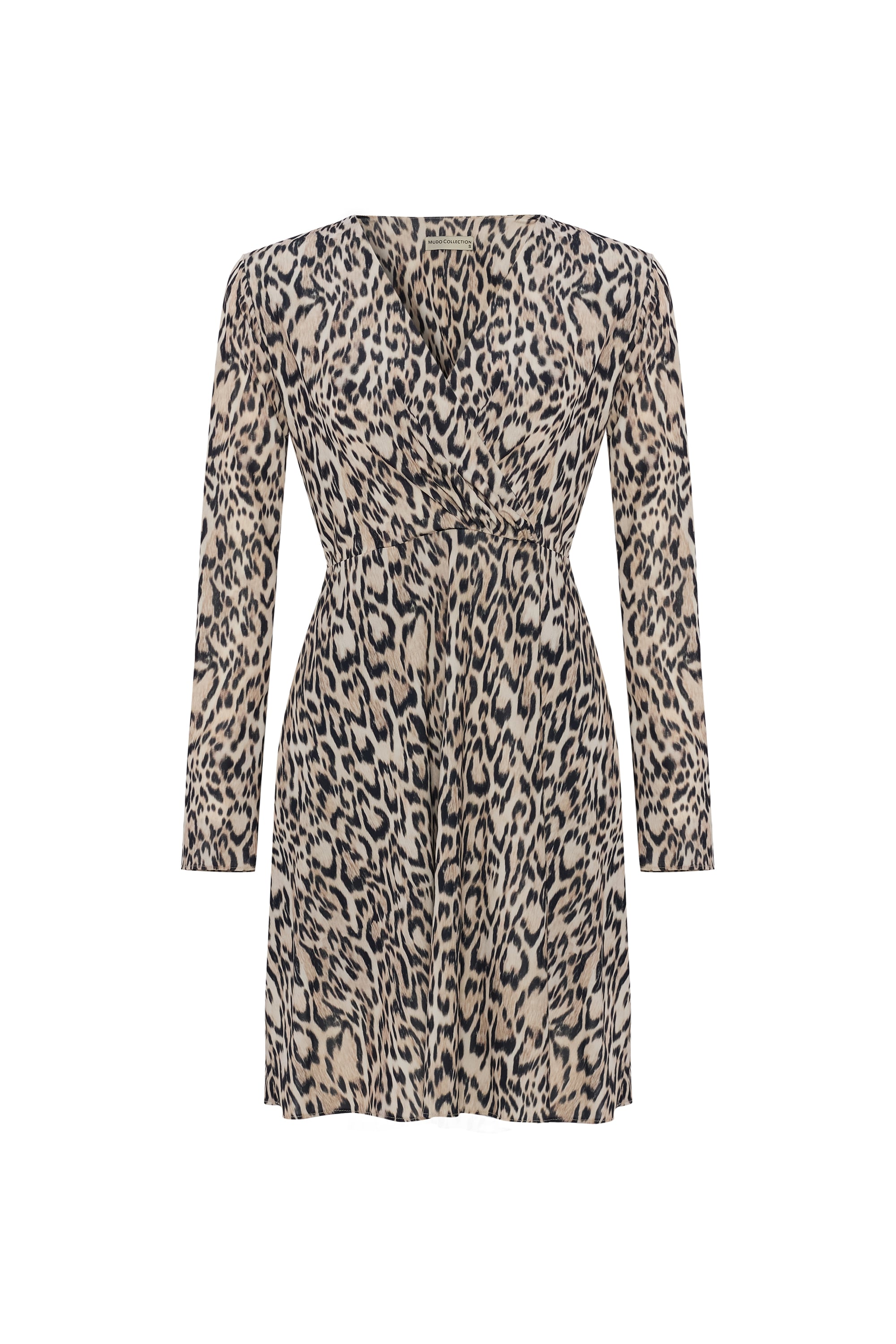 LEOPAR BASKILI ANVELOP MİNİ ELBİSE