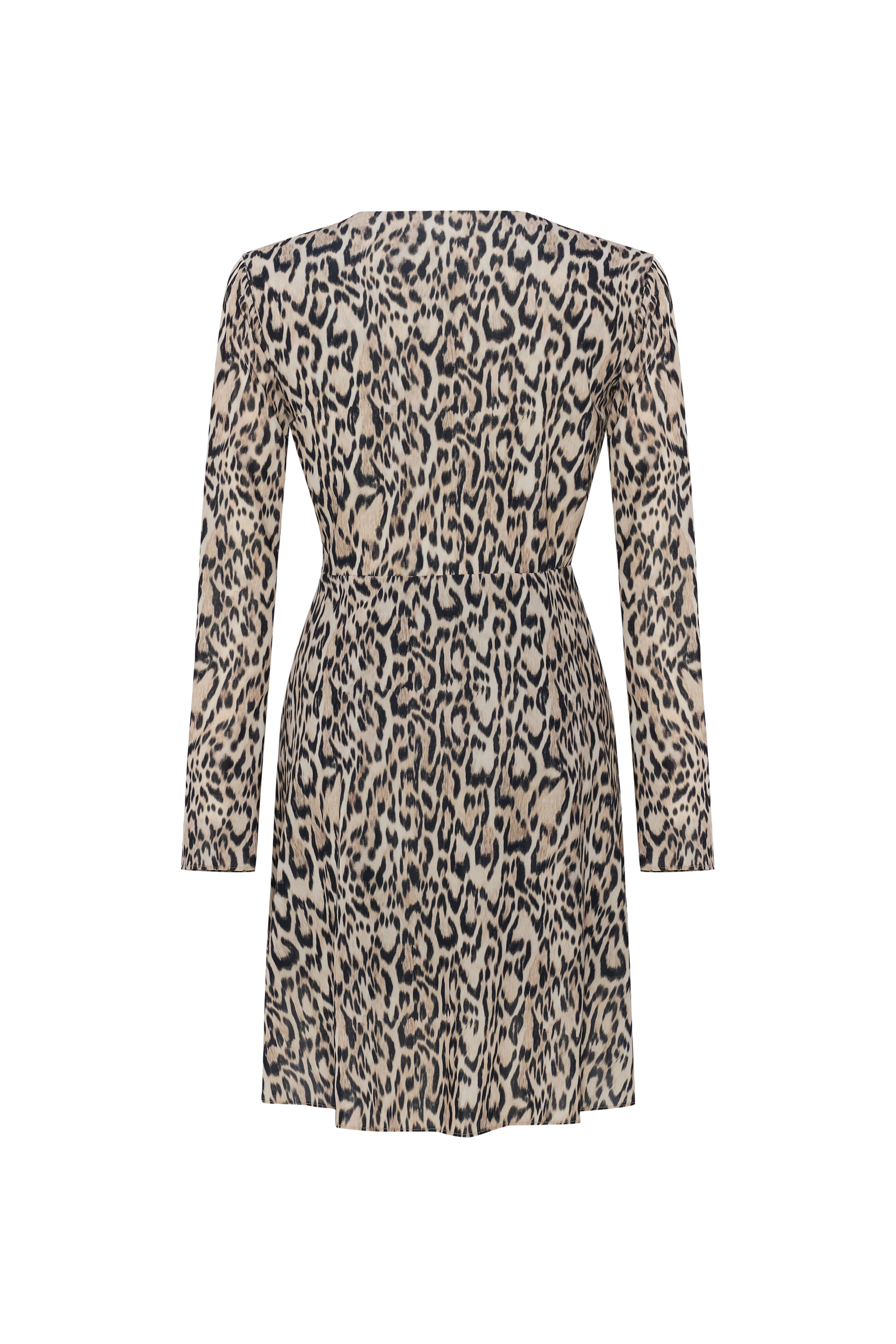 LEOPAR BASKILI ANVELOP MİNİ ELBİSE