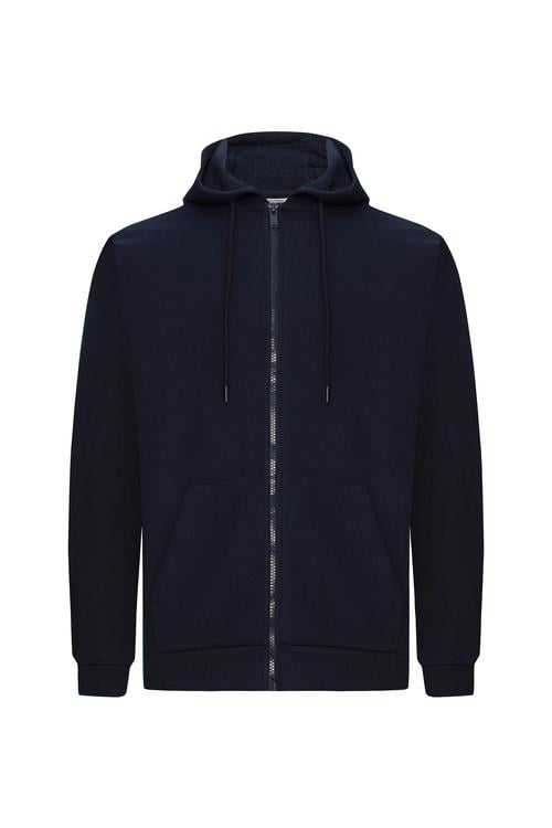  KAPÜŞONLU OVERSIZE FERMUARLI SWEATSHIRT