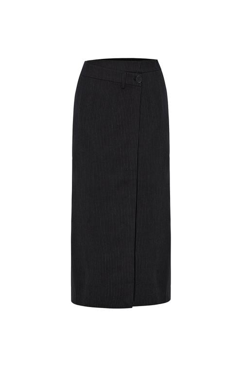 YÜN KARIŞIMLI YIRTMAÇLI MİDİ KALEM ETEK