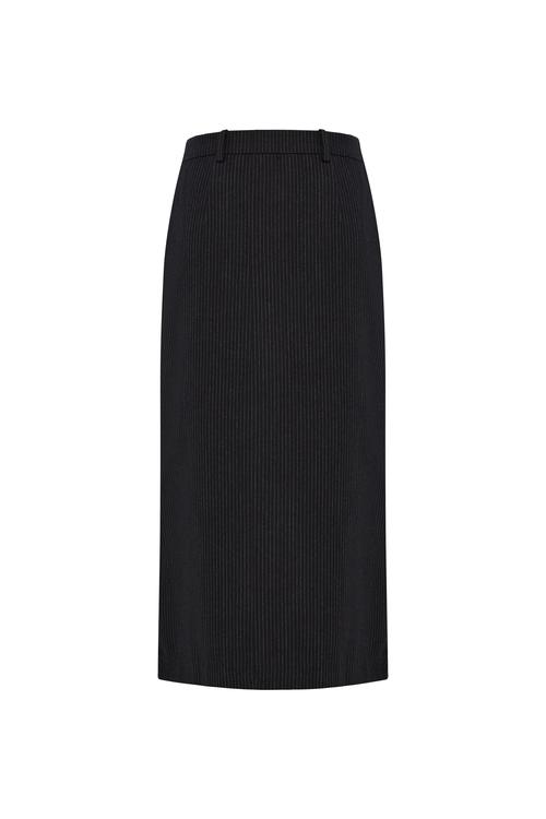  YÜN KARIŞIMLI YIRTMAÇLI MİDİ KALEM ETEK