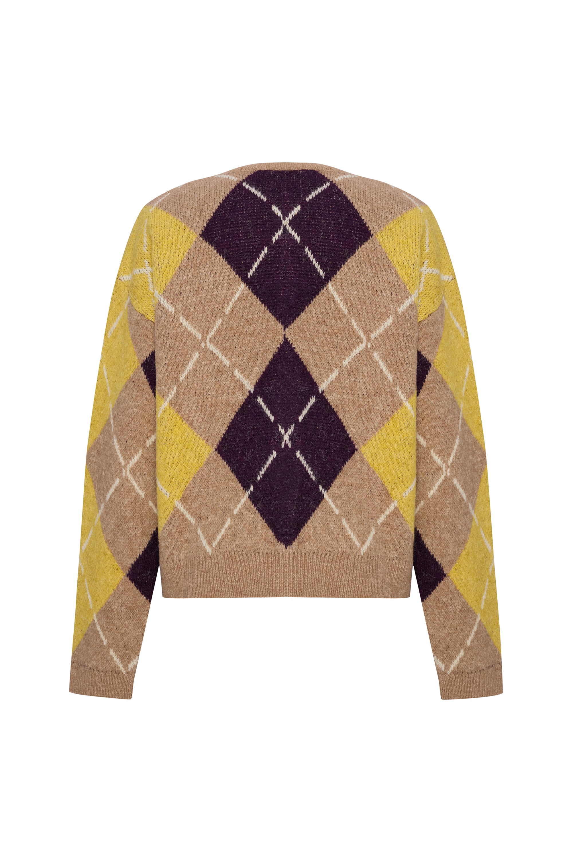 BAKLAVA DESENLİ JAKARLI LOOSE FIT HIRKA