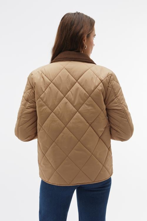  KAPİTONELİ KADİFE YAKA MONT CEKET