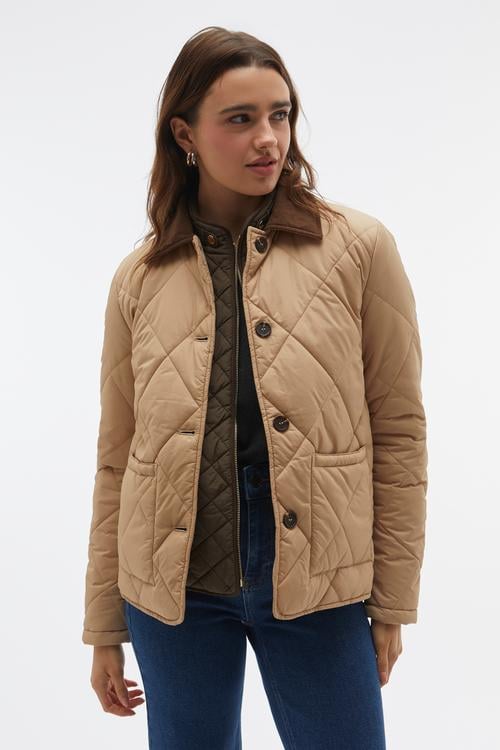  KAPİTONELİ KADİFE YAKA MONT CEKET