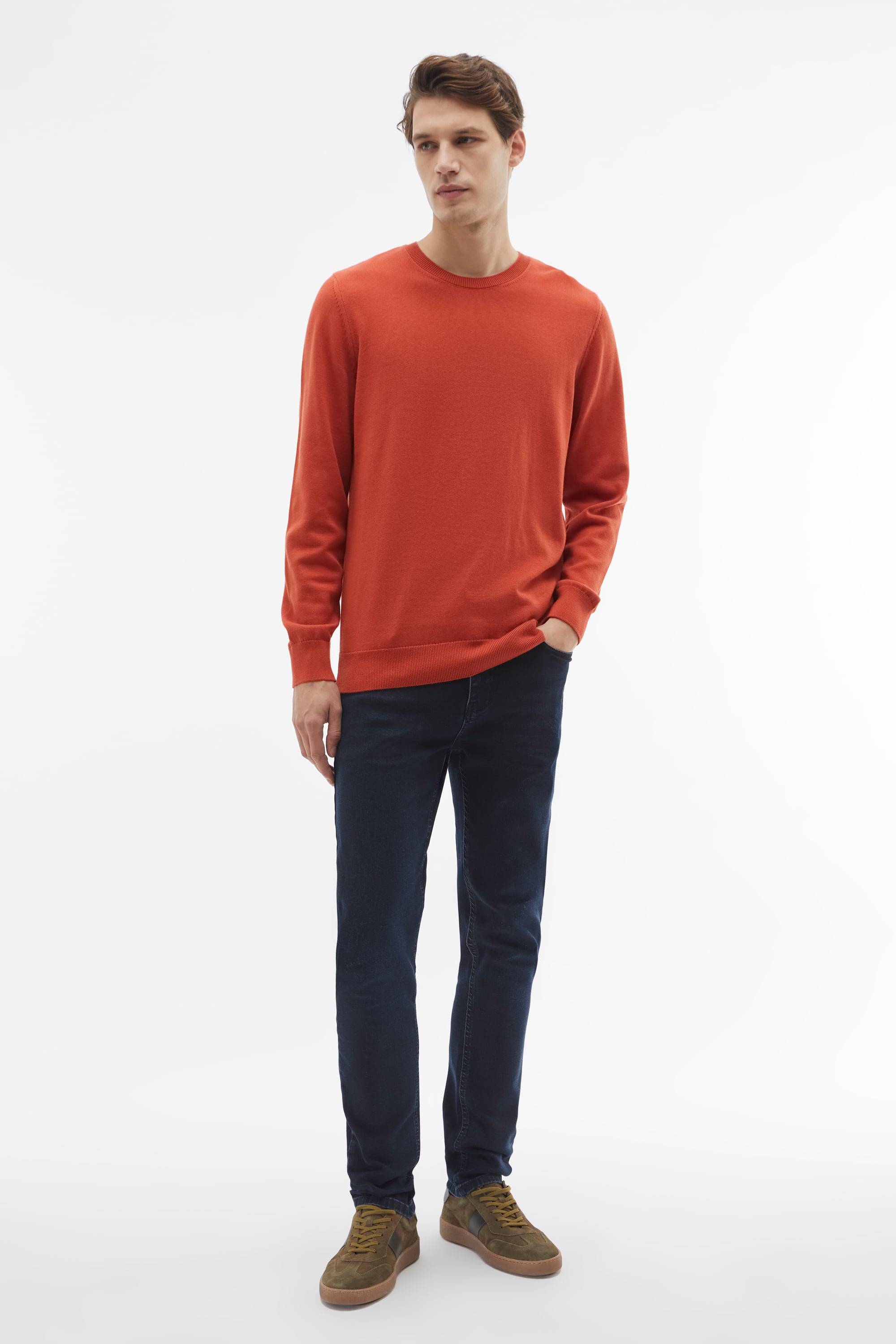 BİSİKLET YAKA UZUN KOLLU KAZAK