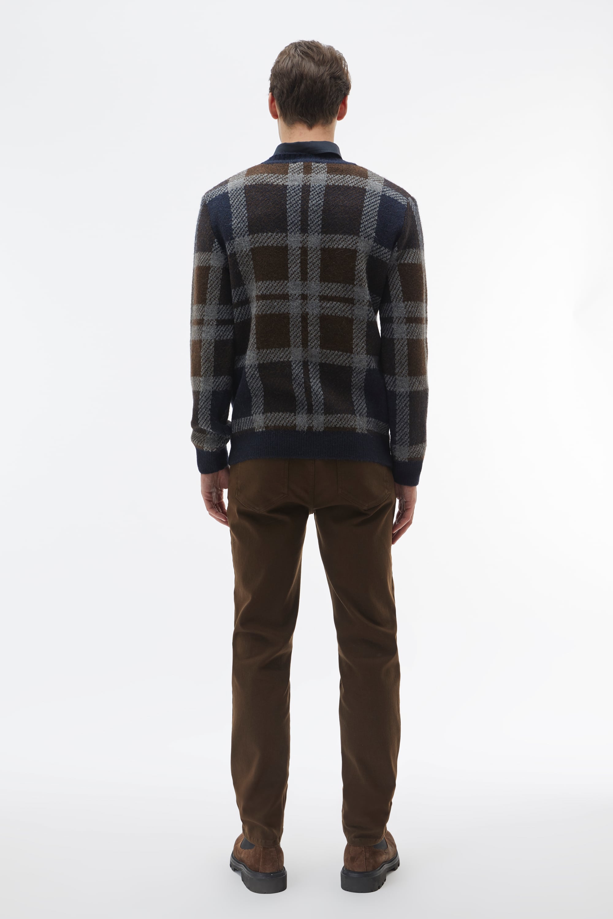 KARELİ BİSİKLET YAKA TRİKO KAZAK